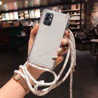 Crossbody Lanyard เคสโทรศัพท์สำหรับ Oneplus 9R 9 8 7 Pro โปร่งใส TPU สำหรับ One Plus 8T ขัด N100 N10กันกระแทกฝาครอบโทรศัพท์