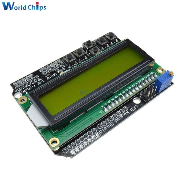 good-quality-baoqingli0370336-จอแสดงผล-lcd-1602-lcd1602-lcd-ที่คลุมแป้นปุ่มสำหรับ-atmega328-arduino-หน้าจอ-atmega2560ราสเบอร์รี่-pi-uno-สีน้ำเงิน-เหลือง-diymore