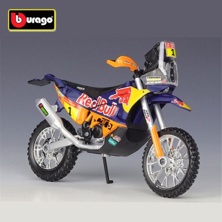 bburago-1-18-2019-ktm-450แรลลี่1กระทิงแดงอัลลอยด์แข่งรถมอเตอร์ไซค์-diecasts-รถจักรยานยนต์กีฬาโลหะโมเดลของเล่นเด็กของขวัญ