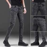 CODniuba270 ?MOLLGE? Seluar Jeans Lelaki Slim Fit Straight Cut Denim Slim Fit Jeans Men Plus Size Slack Long Pants Seluar Panjang Black Jeans