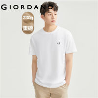 GIORDANO Men T-Shirts Chinese Seal Character Embroidery Tee Crewneck Short Sleeve Summer Fashion Casual Cotton Tshirts 18023613