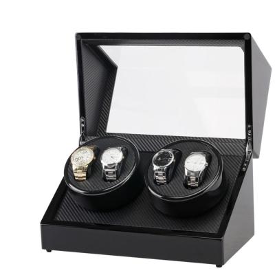 TPA Watch Winder กล่องหมุนนาฬิกา ออโตเมติก แบบอโตเมติก 4 เรือน สีดำ/สีดำ