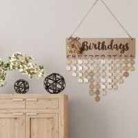 Stylish Wood Birthday Reminder Board Sign House Decoration DIY Hanging Happy Birthday Calendar Birthday Date Reminder Board