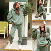 Winter Womens Tracksuit Set 2 Pieces Hoodies Set Training Jogging Sport Suit For Running Gym Suit Sport Clothing Fitness Outfit