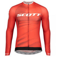 เสื้อเจอร์ซี่ปั่นจักรยานกลางแจ้งสำหรับจักรยาน,เสื้อปั่นจักรยาน Pro SCOtt เสื้อขี่จักรยานเสือภูเขาแห้งเร็วแขนยาวเสื้อปั่นจักรยานเสื้อยืดสำหรับขี่จักรยานเครื่องแต่งกายสำหรับขี่จักรยาน