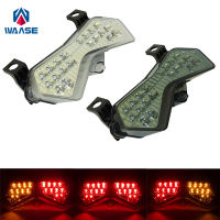 Waase untuk Kawasaki Z750 2005 2006 Z1000 2003 2004 2005 2006ไฟท้ายชุบโครเมี่ยม Ke สัญญาณไฟเลี้ยว LED