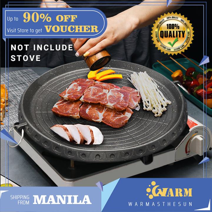 High Quality Korean Samgyeopsal Samgyupsal Stove Top Grill Pan Barbecue