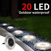 20LED Solar Lawn Yard Led Night Light Buried Solar Garden Light IP65 Waterproof Outdoor PathWay Floor Under Ground Spot Lamp