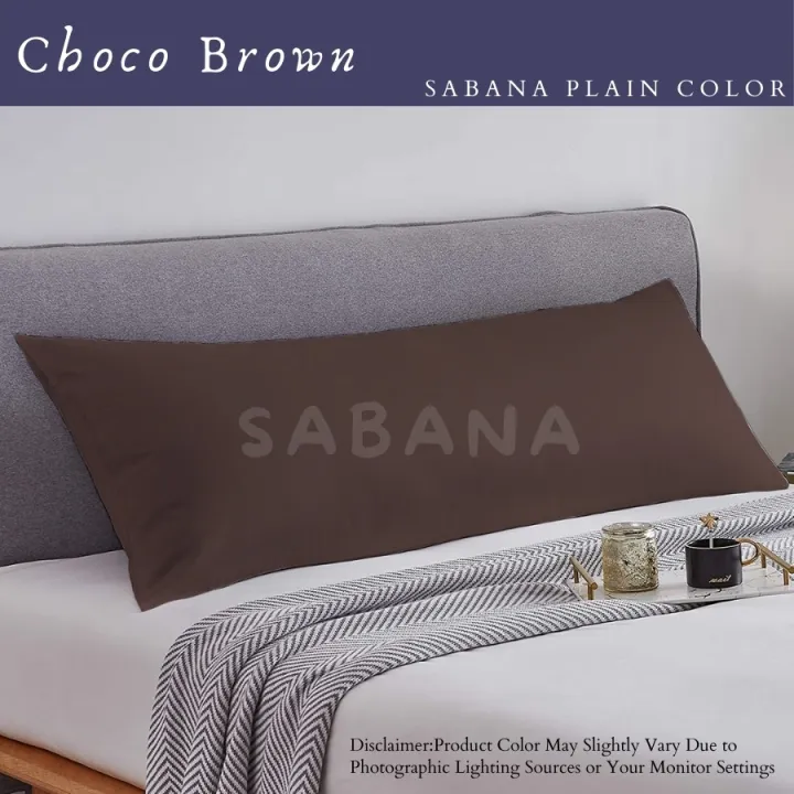 SABANA Pure Cotton Body Pillow Case High Quality Plain Color Punda With