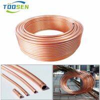 T2 99.9%Pure Copper Tube Soft Copper Tube Air Conditioning Copper Pipe Robust And Corrosion Resistant OD 2mm 3mm 4mm 5mm~19mm Wires Leads Adapters