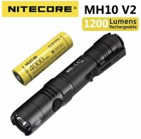 สินค้าพร้อมส่ง NITECORE MH10 V2 LED 1200 Lumens CREE XP-L2 V6 LEDไฟฉายNL2140 4000mAhแบตเตอรี่