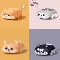 【hot sale】 ☞ C02 For Airpods Pro 3D Cute Shiba Inu Corgi Husky Dog Soft Case for Airpods 1 2 3 Lying Down Puppy Cat Wireless Earphone Cover