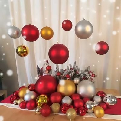 2pc 681012cm Christmas Ball Colorful Christmas Tree Decorative PVC Pendant Hanging For Home New Year Scene Layout Decoration