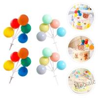 【Ready Stock】 ✖❆ E05 Balloon Cupcake Toppers Cute Cartoon Bear Cake Decorations Dessert Birthday Party Toothpick Flag