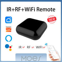 MOES ใหม่ WiFi RF IR ตัวควบคุมระยะไกลแบบสากล RF เครื่องใช้ไฟฟ้าเครื่องใช้ไฟฟ้า Tuya Smart Life App เสียงสวิตช์ควบคุมผ่านwifi Alexa