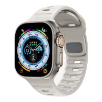 สายรัดซิลิโคนอ่อนสำหรับสายคาด Apple Watch อัลตร้า49มม. 44มม. 45มม. 42มม. 41มม. 42มม. 42มม. 38มม. สายนาฬิกาไอวอทช์ซีรีส์8 7 6 5สายรัดข้อมือ