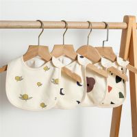 【CC】 Baby Bandana Drool Bibs Kids Boys Cotton Breathable Soft Feeding Bib Children Print Newborn Burp Saliva