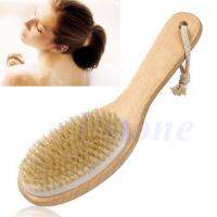 Wood + Bristle Full Body Natural Bristle Dry Skin Exfoliation Brush Massager Cleaner Scrubber ใหม่-SDFU STORE