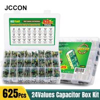 【YF】∏﹉✟  JCCON 625Pcs 24Values Aluminum Electrolytic Capacitor 10V-100V 1F-1000uF Capacitors Assortment