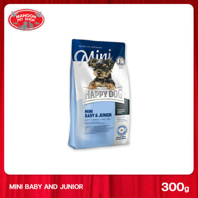 [MANOON] HAPPY DOG Mini Baby &amp; Junior สำหรับลูกสุนัขพันธุ์เล็ก ขนาด 300 กรัม
