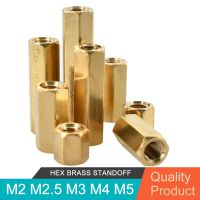 M2 M2.5 M3 M4 M5 Lulus Ganda Hex Kuningan Laki-laki Perempuan Standoff Papan Pilar Hexagon Benang PCB Motherboard Spacer Kacang Berongga Kolom