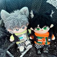 20cm Cute Doll Accessories Handsome Boy Fashion Cartoon Rabbit Tee Vest Pants Clothes Set Jungkook Jimin Jin V RM J-hope