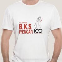 Top Quality T-shirts Men T Shirt Cotton Bks Iyengar Centenary Year  Charity Design Funny Men Tee  IXN2