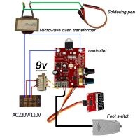 NY-D01 Spot Welding Machine Control Board Machine Control Board Regulating Time and Current Digital Display DIY Control Board (40A)