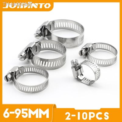 ► JUIDINTO 2-10pcs Adjustable Worm Gear Hose Clamp Stainless Steel 6-95mm Hose Clip Lock for Water and Gas Pipes