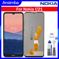 จอ LCD แบบดั้งเดิม Ansimba สำหรับ Nokia C21อะไหล่สำหรับโนเกียชิ้นส่วนจอสัมผัสแอลซีดีของเครื่องแปลงดิจิทัล C21หน้าจอ TA-1356การแสดงผลหน้าจอ TA-1352พร้อมเครื่องมือฟรี