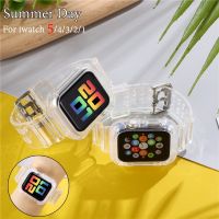 Transparent Silicone Iwatch Band Strap for Apple Watch Series 8 7 6 1 2 3 4 5 SE 38mm 40mm 42mm 44mm 41mm 45mm 【BYUE】