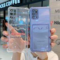 Clear Card Slot Holder Phone Case Cover for Samsung Galaxy A52 A53 A33 A32 A13 5G A82 A72 A51 A50 A42 A22 A12 A10S S10E Carcasa