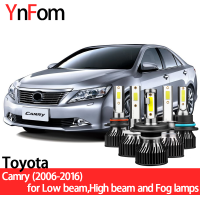 YNFOM LED headlights kit for Toyota Camry XV40-XV50 2006-2016 low beam,high beam,fog lamp,car accessories,car headlight bulbs