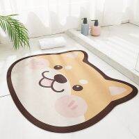 [COD] New cartoon bathroom absorbent and quick-drying floor mat non-slip toilet door thickened