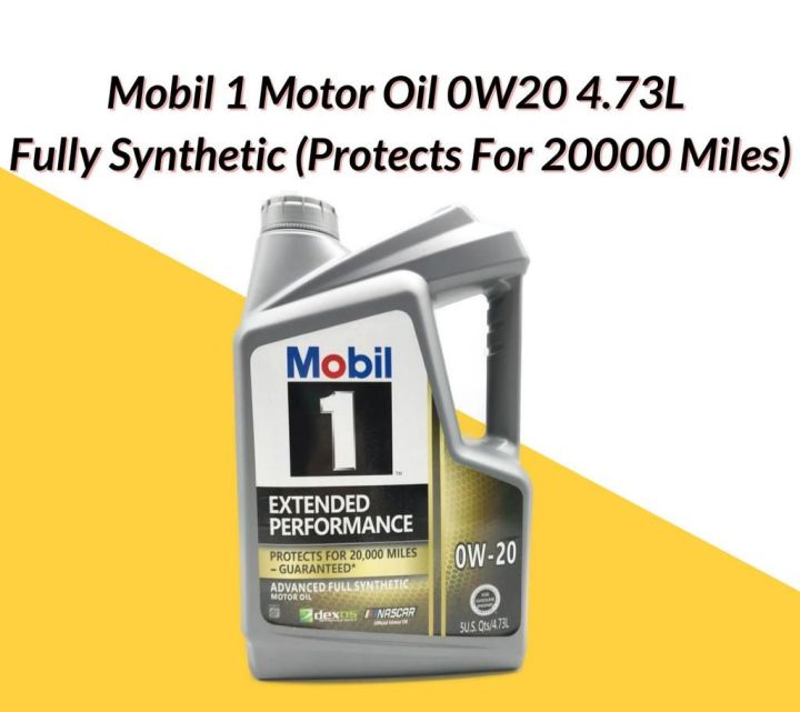 100 Original Mobil 1 Extended Performance 0w20 Fully Synthetic Engine