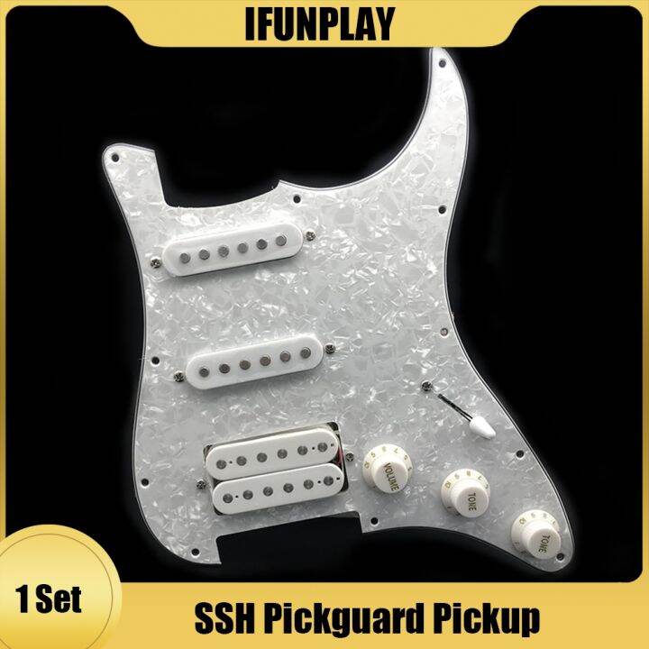 ssh-loaded-prewired-electric-guitar-pickguard-pickup-for-fd-st-style-guitar-white-pearl