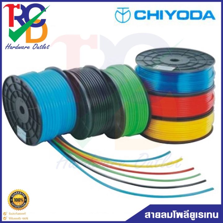 สายยางลม-สายลมโพลียูเรเทน-สายลม-ท่อลม-อเนกประสงค์-พียู-chiyoda-ขนาด-4x2-5mm-5x8mm-6x4mm-มีให้เลือกถึง8สี-ราคาต่อ1เมตร