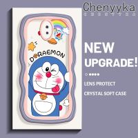 Chenyyka เคสสำหรับ Samsung J6 Plus 2018 J6 Prime เคสรูปโดราเอมอนน่ารักลายการ์ตูนใหม่คลื่นขอบนุ่มเคสมือถือกันกระแทกแบบใสคเปลือกซิลิโคน