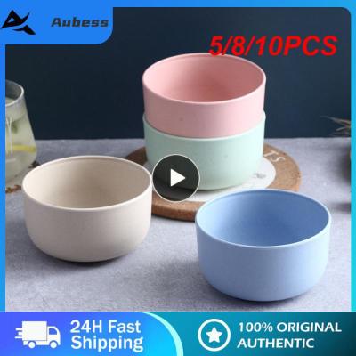 5/8/10PCS Colored Childrens Tray Heat-resistant Reusable Childrens Dinner Plate Small Scald-proof Baby Feeding Tableware Bowl