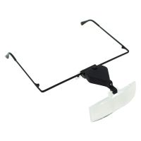 Headhold Magnifier Magnifying Glass Reading Eye Repair Magnifier LED Light with 1.5/2.5/3.5 Glasses Loupe Optical Lens