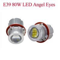 【Flash sale】 【2023 NEW】 E39แต่งรถไฟ Led ใต้ตานางฟ้า80W 6500K แหวนรู Drl สีขาวสำหรับ E39 E61 E63 E65 E66 E53 E83 X3 E87ชุดเครื่องหมายไฟ Led 160W