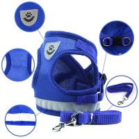 Pet chest harness dog traction suit cat traction rope reflective chest and back suit Dog harness small and medium pet products