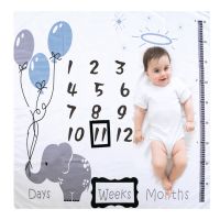 【CW】✼  New Newborn Baby Blanket Photo Props Background Backdrop 12 Months Picture Taking Growth Souvenir Accessories