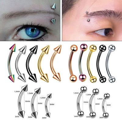 1PC Stainless Steel Helix Piercing Eyebrow Lip Labret Rings Stud Earring 6/8/10mm Tragus Barbell Tongue Bar Pircing Body Jewelry