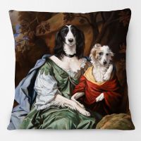 【LZ】❂❖✒  Europeu do vintage pintura springer spaniel cão animal capa de almofada vaca colheita festa ovelhas veado traje decorativo fronha