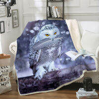 Animal Nighthawk Blankets 3D Print Owl Thicken Child Adult Quilt for Beds Home Living Portable Throws Blanket Drop Shipping