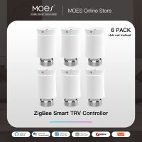 MOES ZigBee3.0 TRV New Radiator Actuator Valve Tuya Smart Programmable Thermostat Temperature Heater Alexa Voice Control