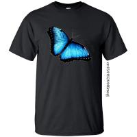 Butterfly Blue Beautiful T Shirt Vintage Cotton Cool Printed T Shirts Men Retro Funny Tshirt