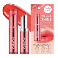 Cathy Doll Wanna Shine Lipstick 3g เคที่ดอลล์ วันนาไชน์ลิปสติก ลิปสติกเนื้อวาว ลิปสีบำรุงริมฝีปาก