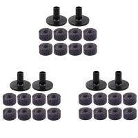 24PCS Cymbal Stand 25mm Felt Washer + 6PCS Cymbal Sleeves Replacement for Shelf Drum Kit